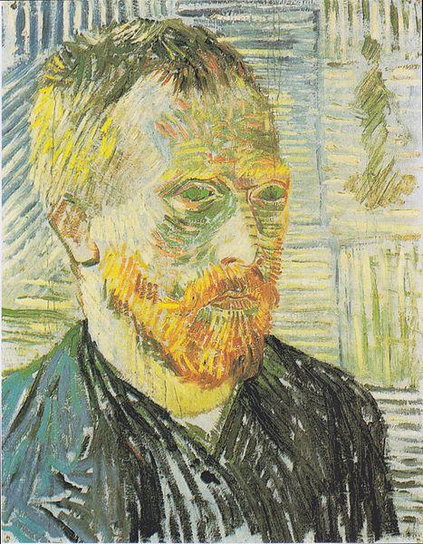 Self Portrait with Japanese Print, Vincent Van Gogh